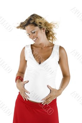Happy pregnant woman