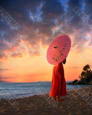 Girl with umbrella