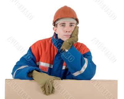 Labourer with box
