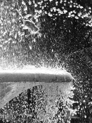 fountain splashes