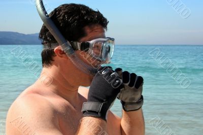 Man snorkeling