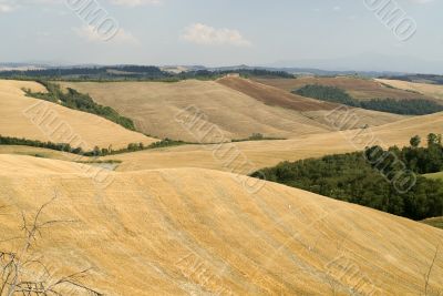 Crete senesi, characteristic landscape in Val d`Orcia