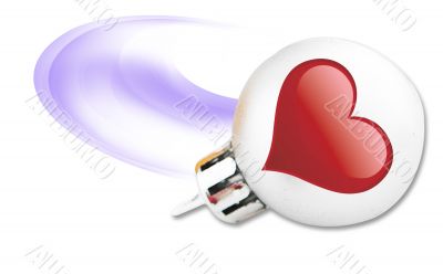 Heart and a christmas ball