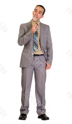 Businessman Eating Candy