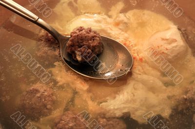 Soup with meat balls
