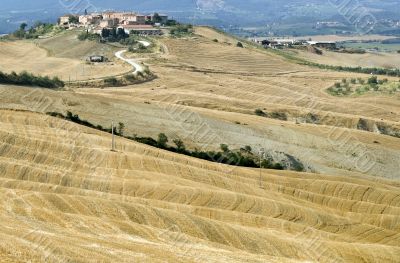 Crete senesi, characteristic landscape in Val d`Orcia
