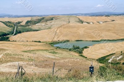 Crete senesi, characteristic landscape in Val d`Orcia