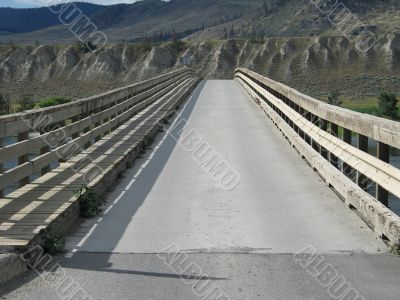 long, old wooden bridge
