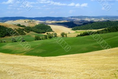 Crete senesi, characteristic landscape in Val d`Orcia