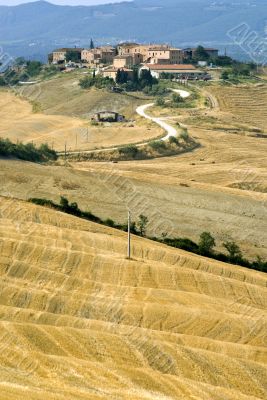 Crete senesi, characteristic landscape in Val d`Orcia