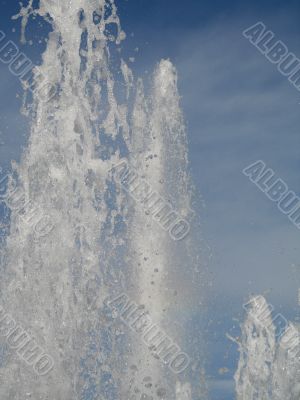 water fountain flowing