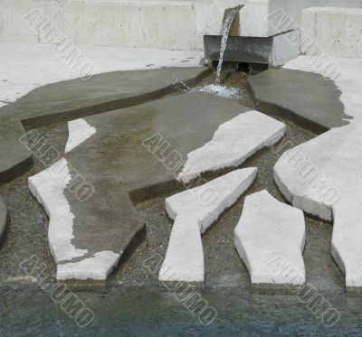 water fountain flowing