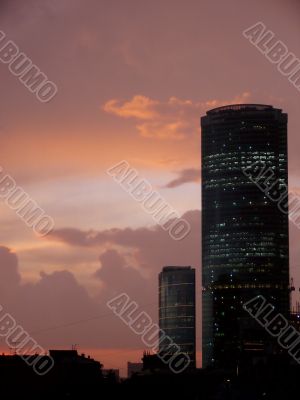 Sunset is in town.