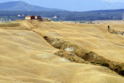 Crete senesi, characteristic landscape in Val d`Orcia