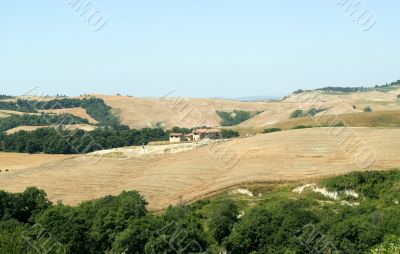 Crete senesi, characteristic landscape in Val d`Orcia