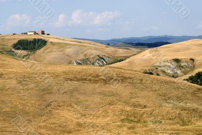 Crete senesi, characteristic landscape in Val d`Orcia