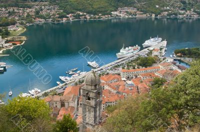 provincial town with dock