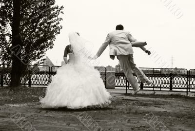 The groom and the bride