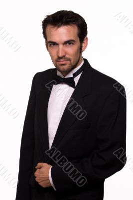 Handsome man in tuxedo