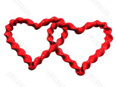 Two heart shapes