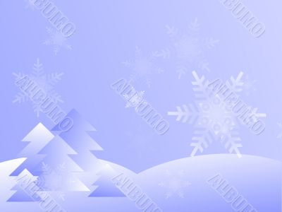 Blue Snowflake Background