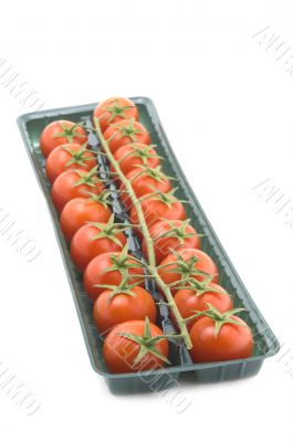 tomato in box close up