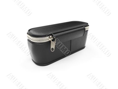 Black leather purse
