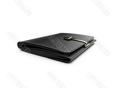 Black leather wallet