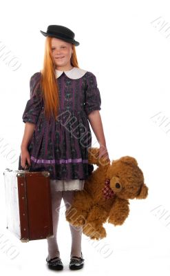 Redhead girl is ready for travel