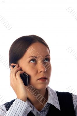 Business woman with a mobile phone