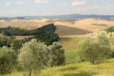 Crete senesi, characteristic landscape in Val d`Orcia