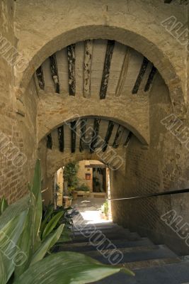 Castelnuovo Berardenga (Siena) - Covered street with steps