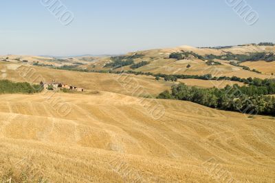 Crete senesi, characteristic landscape in Val d`Orcia