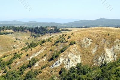 Crete senesi, characteristic landscape in Val d`Orcia