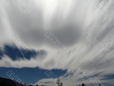 white moving clouds