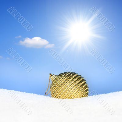 christmas bauble and beautiful background