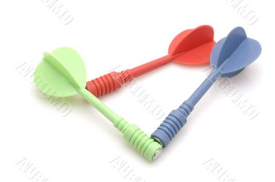 Dart arrows on white