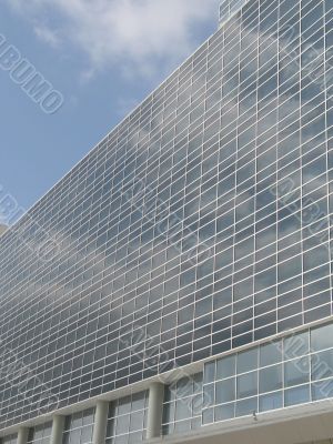 a glass modern building