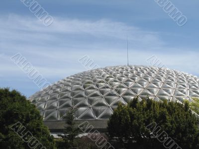 modern dome and blue sky