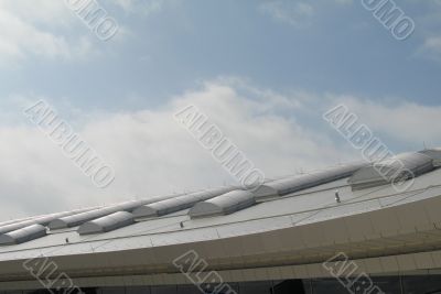 a gray modern building