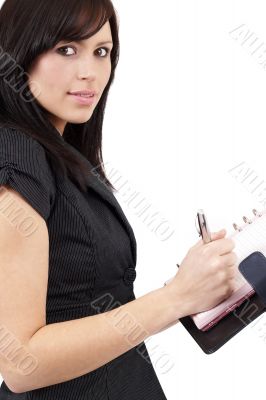 Beautiful brunette businesswoman