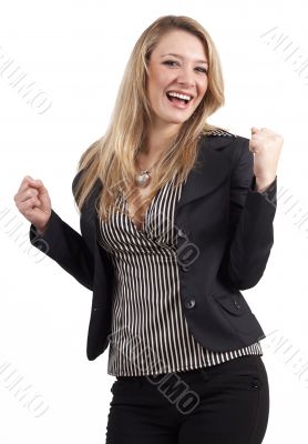 Beautiful blonde businesswoman