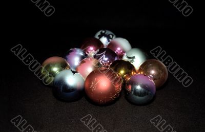Christmas decoration on black