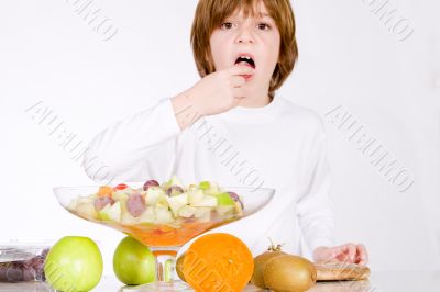 Eating the grape