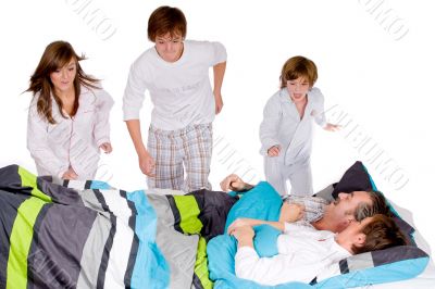Happy family run