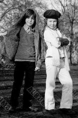 Fashion boy and girl