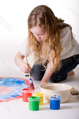 Painting girl