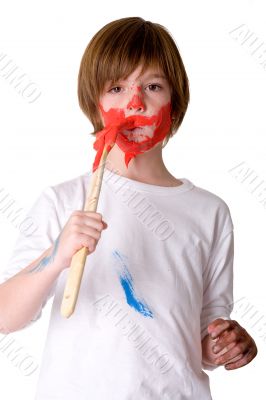 Paint my face red