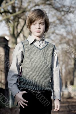 Young child with a fashion style