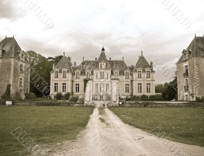 Old castle in Loire valley